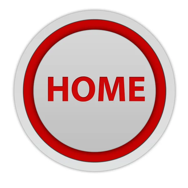 Otthoni kör alakú ikon fehér háttér — Stock Fotó