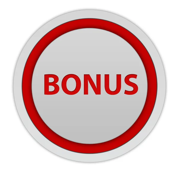 Bonus circular icon on white background — Stock Photo, Image