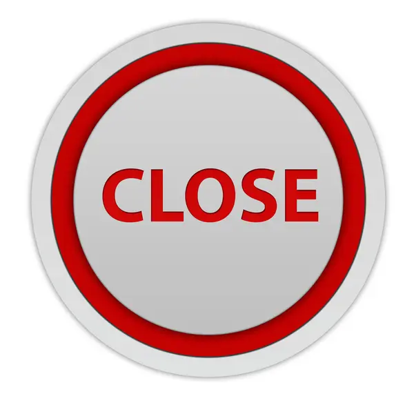 Close circular icon on white background — Stock Photo, Image