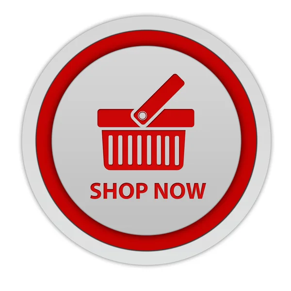 Buy now circular icon on white background — Stock Photo, Image