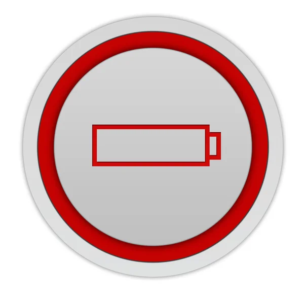 Icono circular de la batería sobre fondo blanco — Foto de Stock