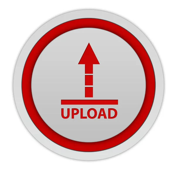 Uploaden van circulaire pictogram op witte achtergrond — Stockfoto