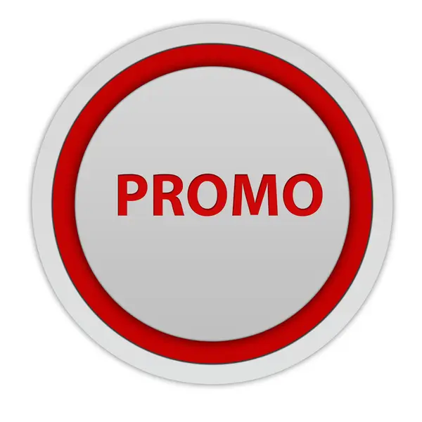Ícone circular promocional no fundo branco — Fotografia de Stock