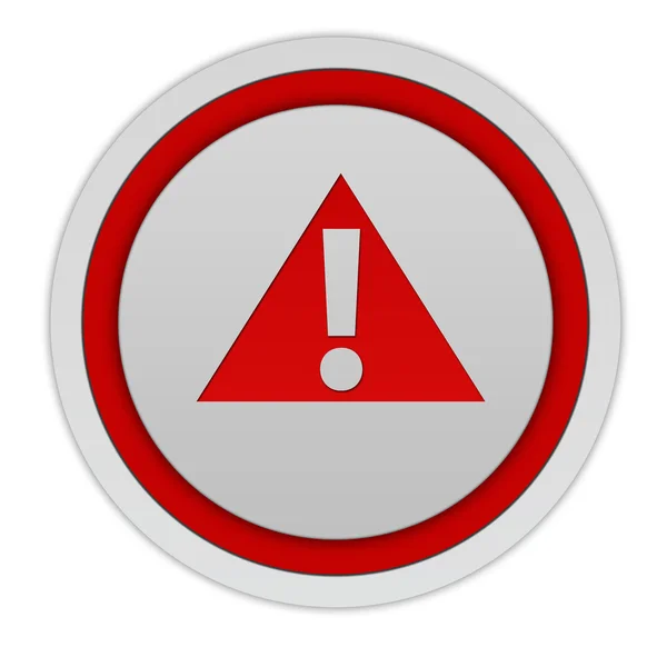 Danger circular icon on white background — Stock Photo, Image