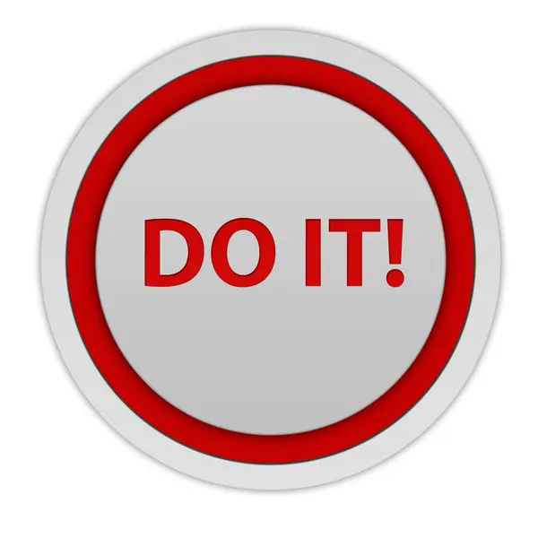 Do it circular icon on white background — Stock Photo, Image