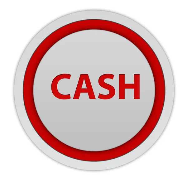 Cash circular icon on white background — Stock Photo, Image