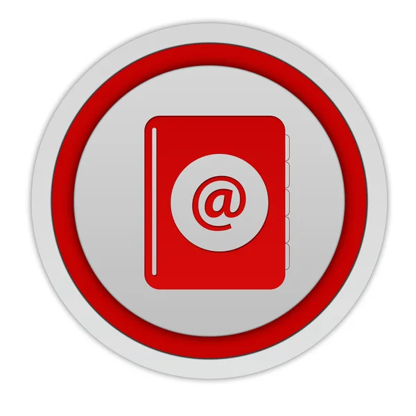 Icône circulaire email sur fond blanc — Photo