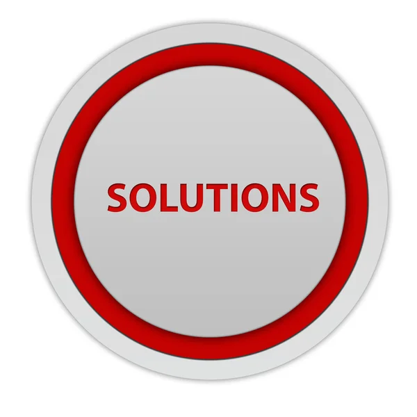 Solutions circular icon on white background — Stock Photo, Image