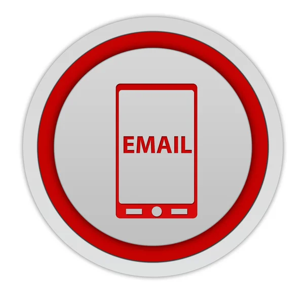 Email circular icon on white background — Stock Photo, Image