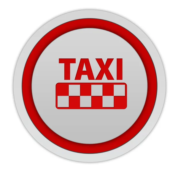 Taxi circular icon on white background — Stock Photo, Image