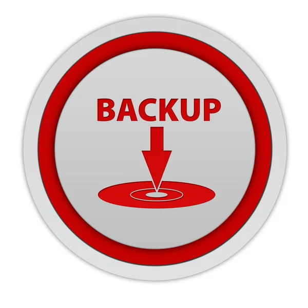 Backup kreisförmiges Symbol auf weißem Hintergrund — Stockfoto