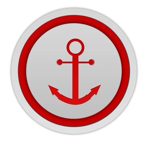 Anchor circular icon on white background — Stock Photo, Image