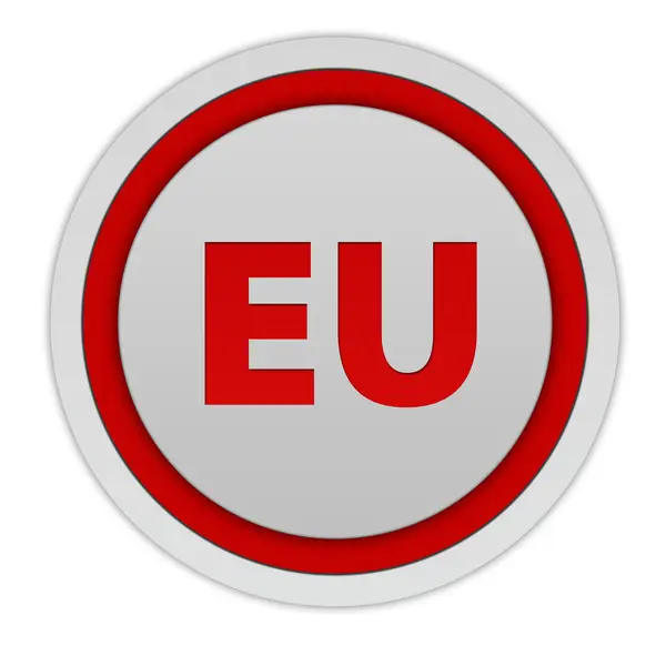 Icône circulaire de l'UE sur fond blanc — Photo