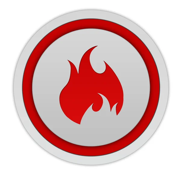 Feuer kreisförmige Symbol auf weißem Hintergrund — Stockfoto
