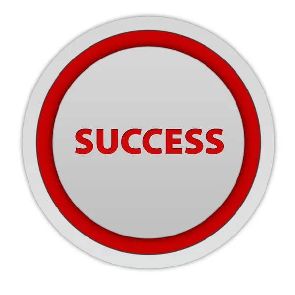 Success circular icon on white background — Stock Photo, Image