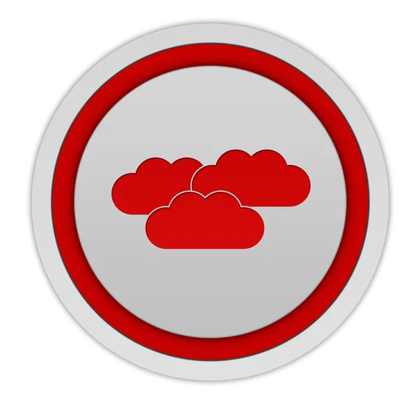 Cloud circular icon on white background — Stock Photo, Image