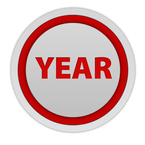 Año icono circular sobre fondo blanco —  Fotos de Stock