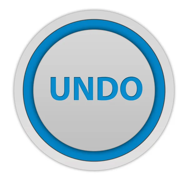 Undo circular icon on white background — Stock Photo, Image