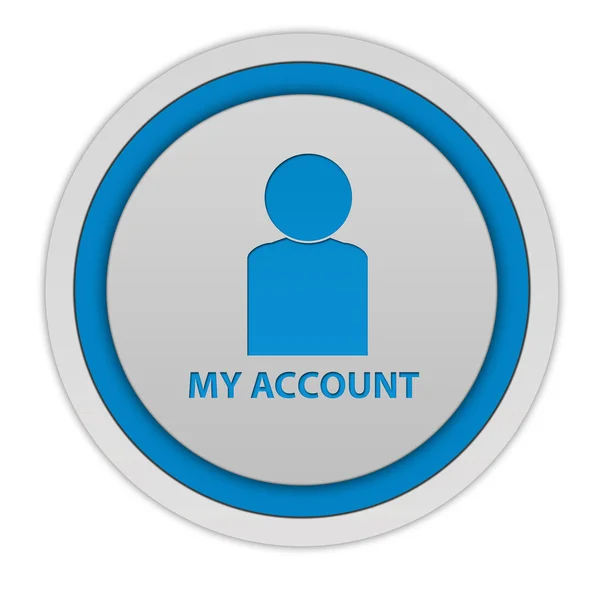 My account circular icon on white background — Stock Photo, Image