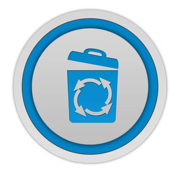 Recycle circular icon on white background — Stock Photo, Image