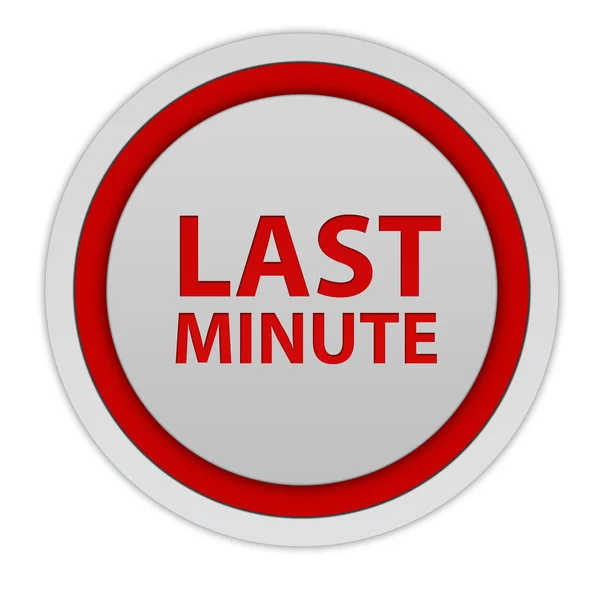 Last minute circular icon on white background — Stock Photo, Image