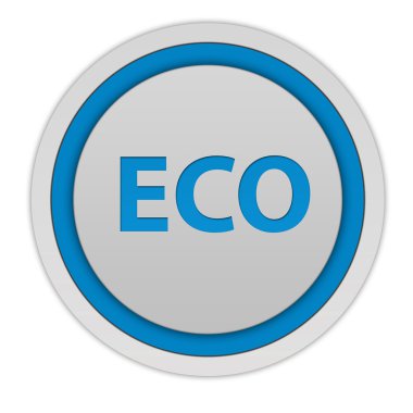 Eko dairesel simgesi beyaz arka plan üzerinde