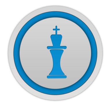 Beyaz arka plan üzerinde satranç dairesel simgesi