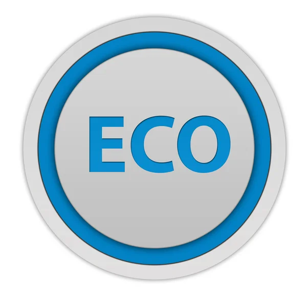 Eco circulaire pictogram op witte achtergrond — Stockfoto