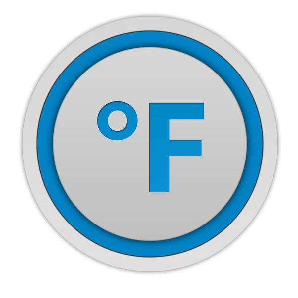 Fahrenheit circular icon on white background — Stock Photo, Image