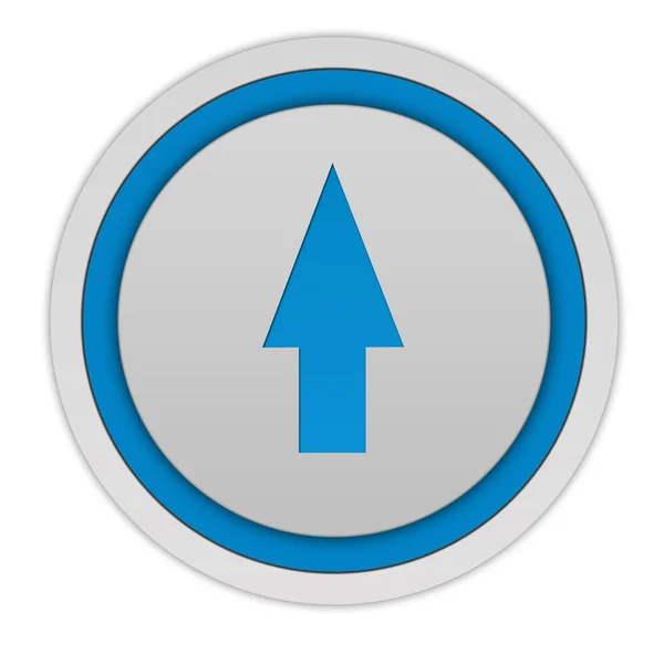 Up Arrow circular icon on white background — Stock Photo, Image