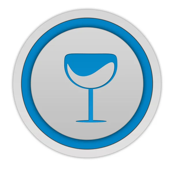 Wine circular icon on white background — Stock Photo, Image