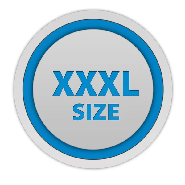 XXXL tamanho ícone circular no fundo branco — Fotografia de Stock