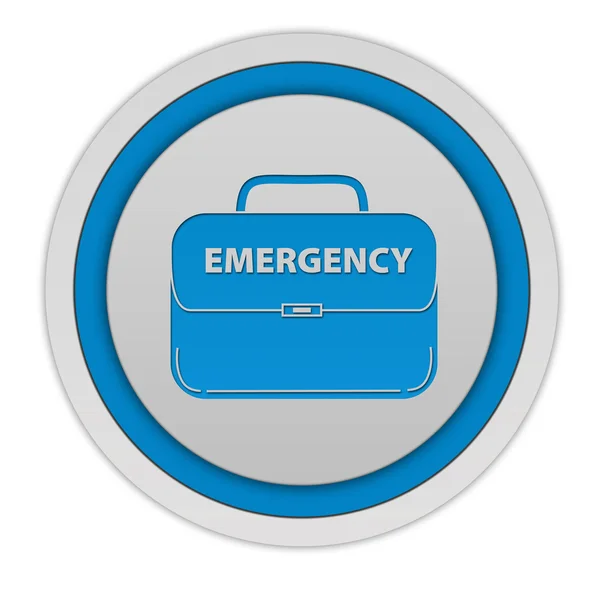 Emergency circular icon on white background — Stock Photo, Image