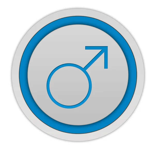 Male circular icon on white background — Stock Photo, Image