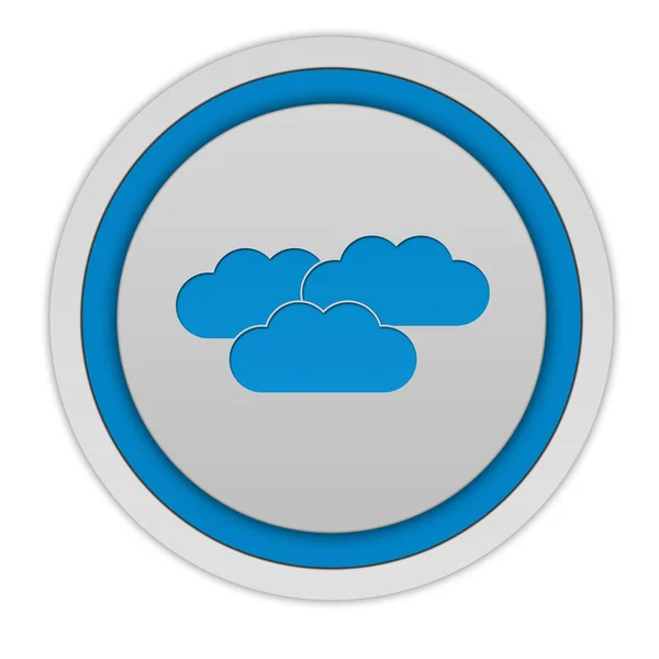 Cloud circular icon on white background — Stock Photo, Image