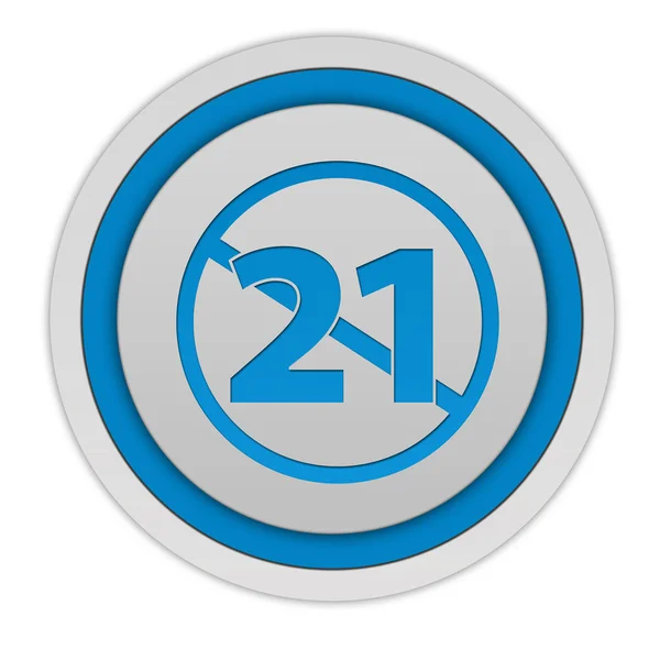 21 okrągła ikona na białym tle — Zdjęcie stockowe