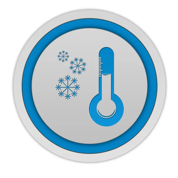 Snow circular icon on white background — Stock Photo, Image