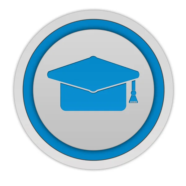 Graduation circular icon on white background — Stock Photo, Image