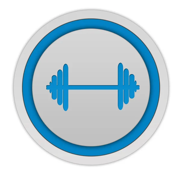 Gym  circular icon on white background — Stock Photo, Image
