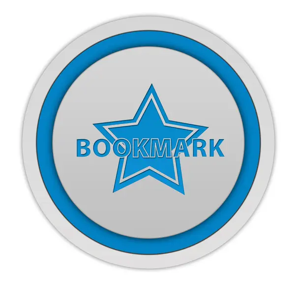Ícone circular Bookmark no fundo branco — Fotografia de Stock