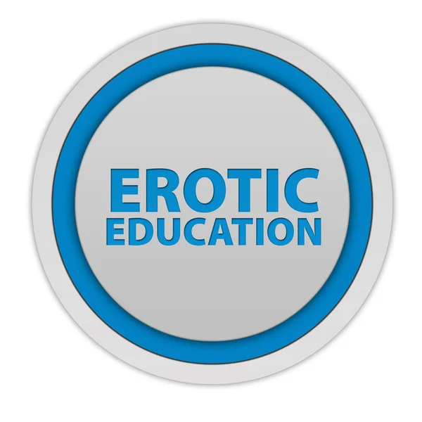 Erotické vzdělávání kruhová ikona na bílém pozadí — Stock fotografie