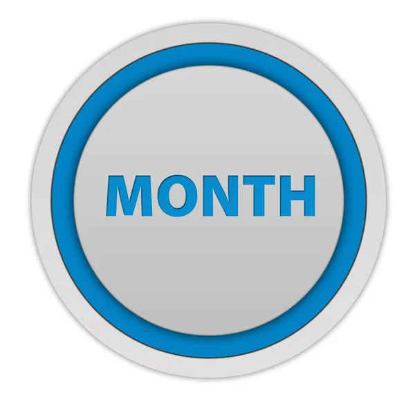 Monat rundes Symbol auf weißem Hintergrund — Stockfoto