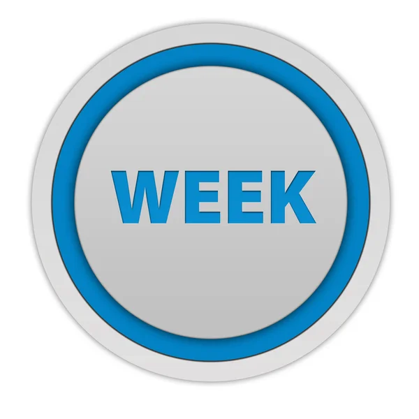 Week circular icon on white background — Stock Photo, Image