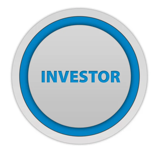 Investidor ícone circular no fundo branco — Fotografia de Stock