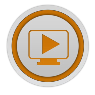 dairesel simgesi beyaz arka plan üzerinde oynamak