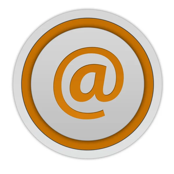 Email circular icon on white background — Stock Photo, Image