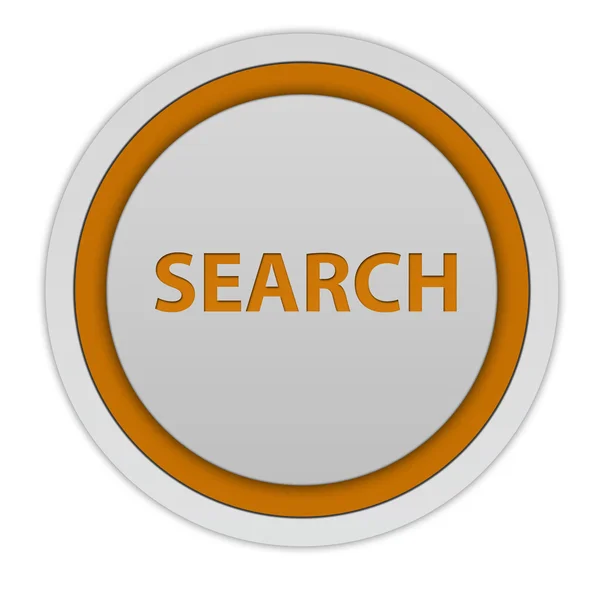 Search circular icon on white background — Stock Photo, Image