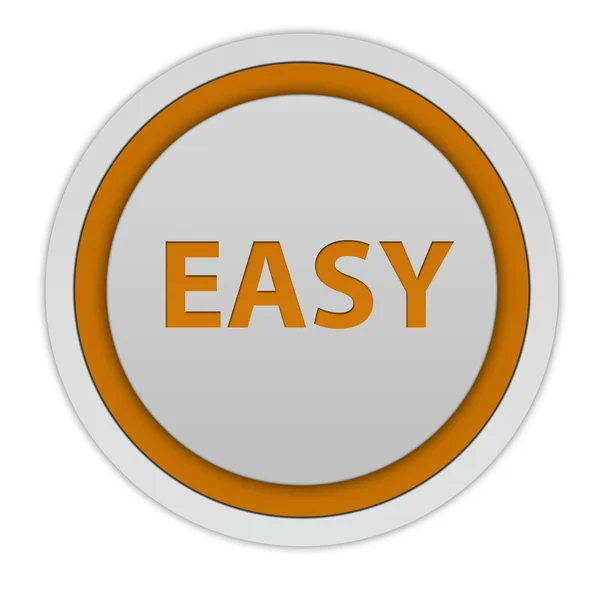 Easy circular icon on white background — Stock Photo, Image