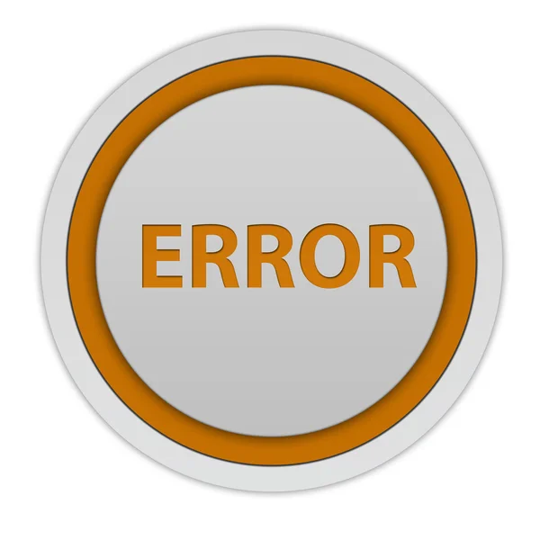 Icono circular de error sobre fondo blanco —  Fotos de Stock