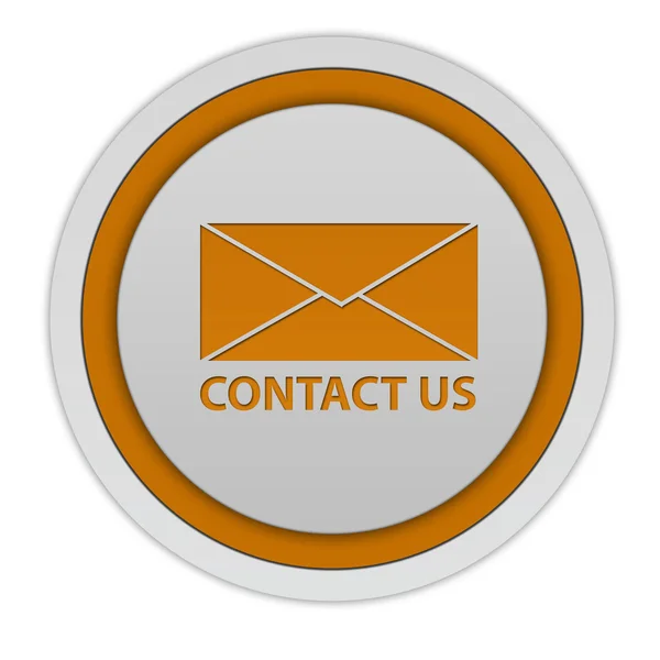 Contact us circular icon on white background — Stock Photo, Image